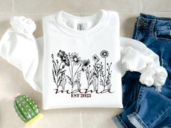 a t - shirt with a picture of flowers on it
