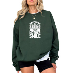 Happiness is Seeing Your Mother Smile Sweatshirt, Gift Mothers Day Sweatshirt ,Cat Mom Sweatshirt and Hoodie, Mom Day Sweater, Gift for Mom