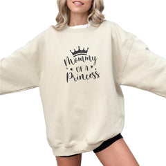 Mommy Of a Princess Mothers Day Mama Sweatshirt , Personalized Mom Shirt, Mothers Day Gift, Pregnancy Sweater, Gift for Mom