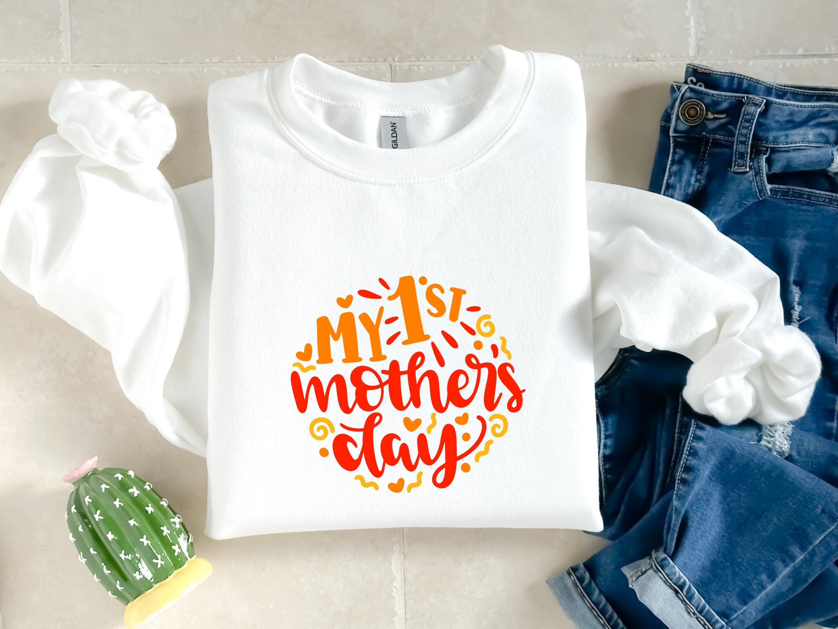 My 1st Mothers Day Mama Sweatshirt , Personalized Mom Shirt, Mothers Day Gift, Pregnancy Sweater, Gift for Mom