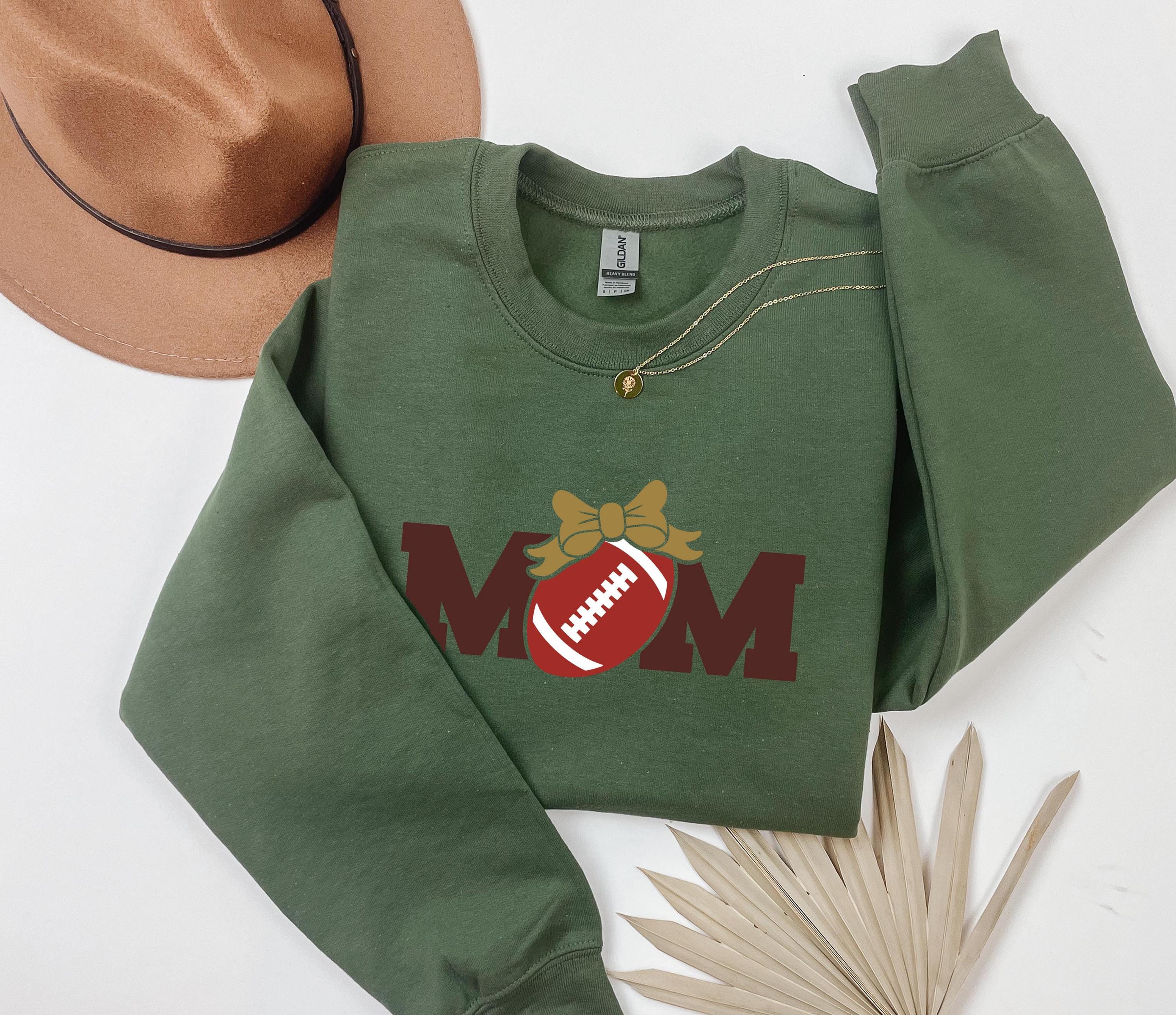 Mom American Football Mothers Day Mama Sweatshirt , Personalized Mom Shirt, Mothers Day Gift, Pregnancy Sweater, Gift for Mom