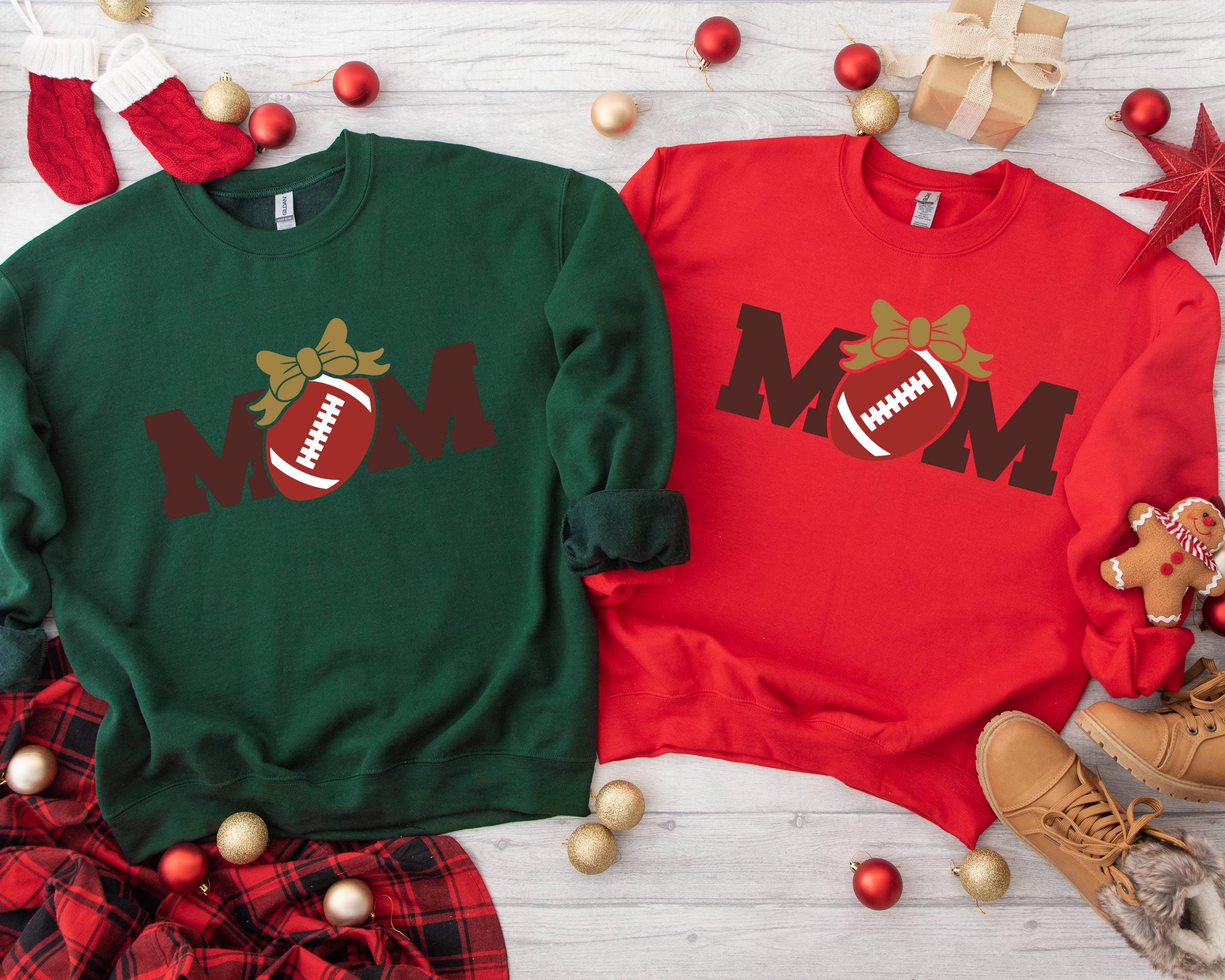 Mom American Football Mothers Day Mama Sweatshirt , Personalized Mom Shirt, Mothers Day Gift, Pregnancy Sweater, Gift for Mom