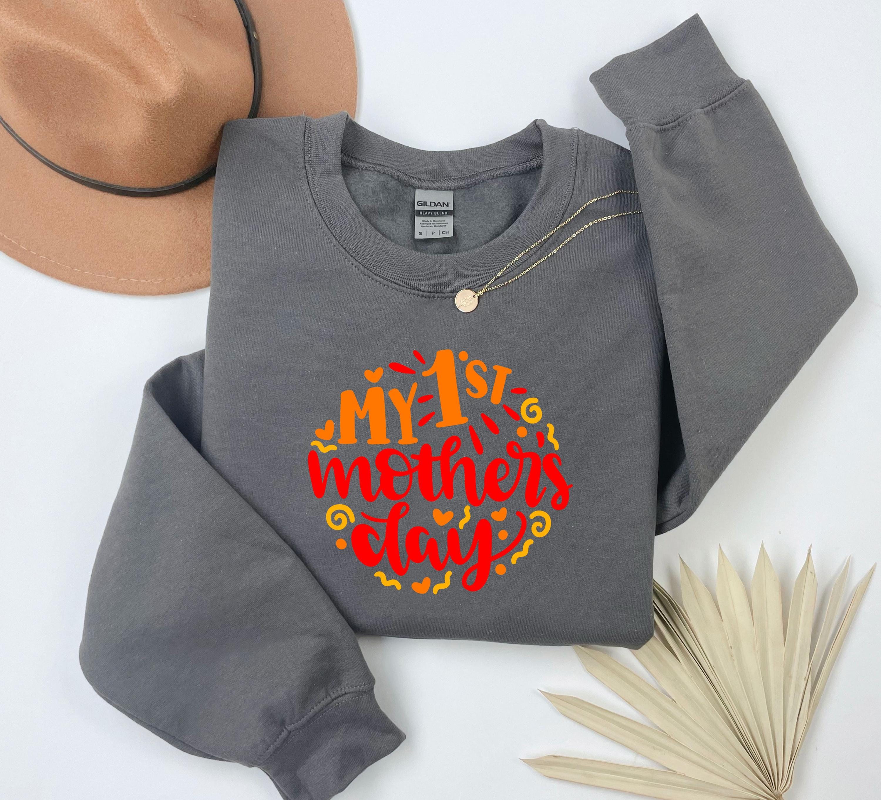 My 1st Mothers Day Mama Sweatshirt , Personalized Mom Shirt, Mothers Day Gift, Pregnancy Sweater, Gift for Mom