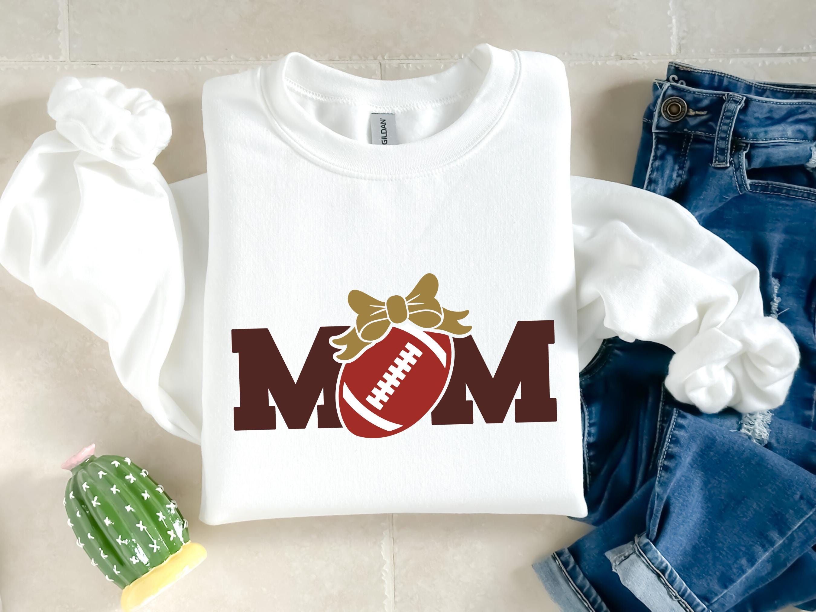 Mom American Football Mothers Day Mama Sweatshirt , Personalized Mom Shirt, Mothers Day Gift, Pregnancy Sweater, Gift for Mom