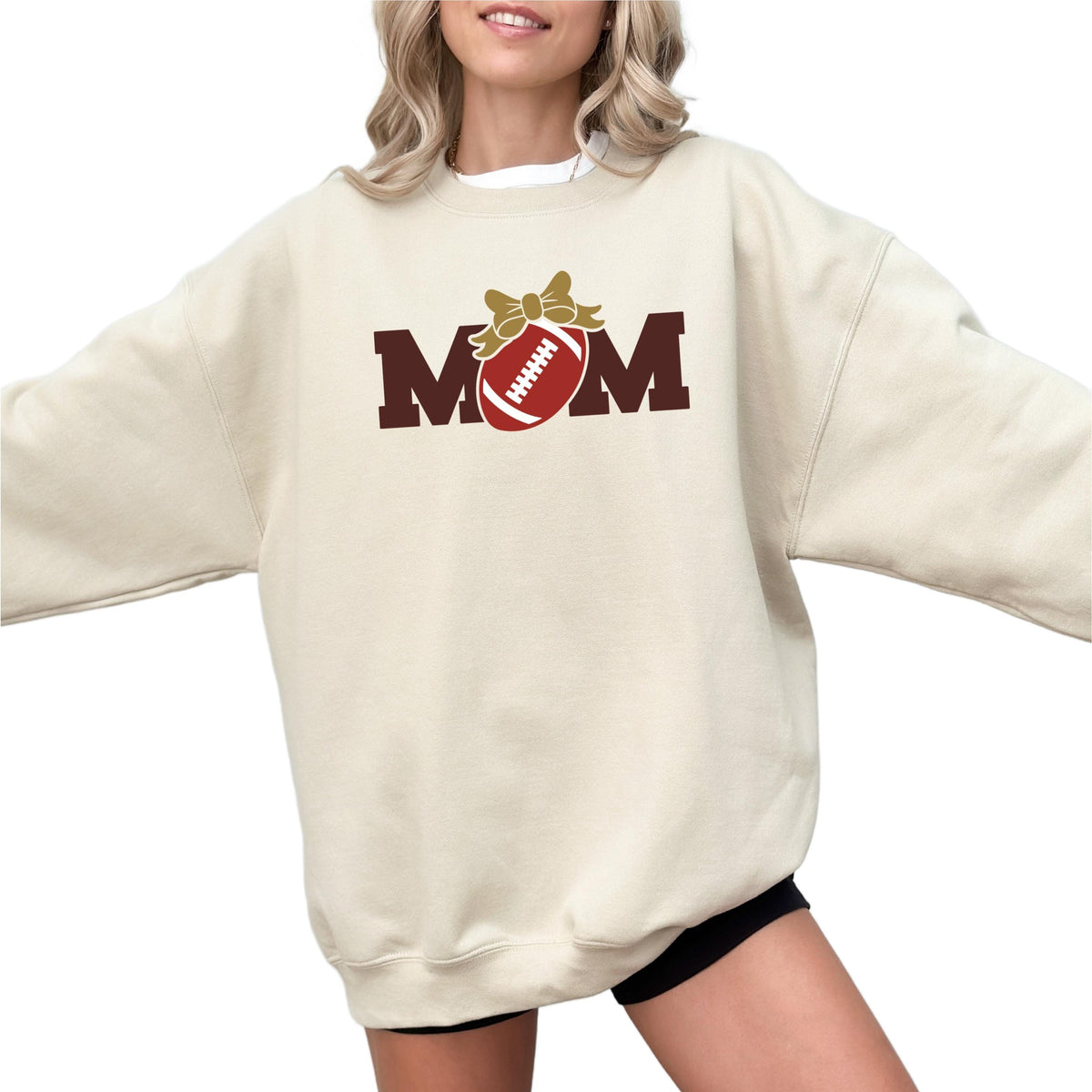 Mom American Football Mothers Day Mama Sweatshirt , Personalized Mom Shirt, Mothers Day Gift, Pregnancy Sweater, Gift for Mom