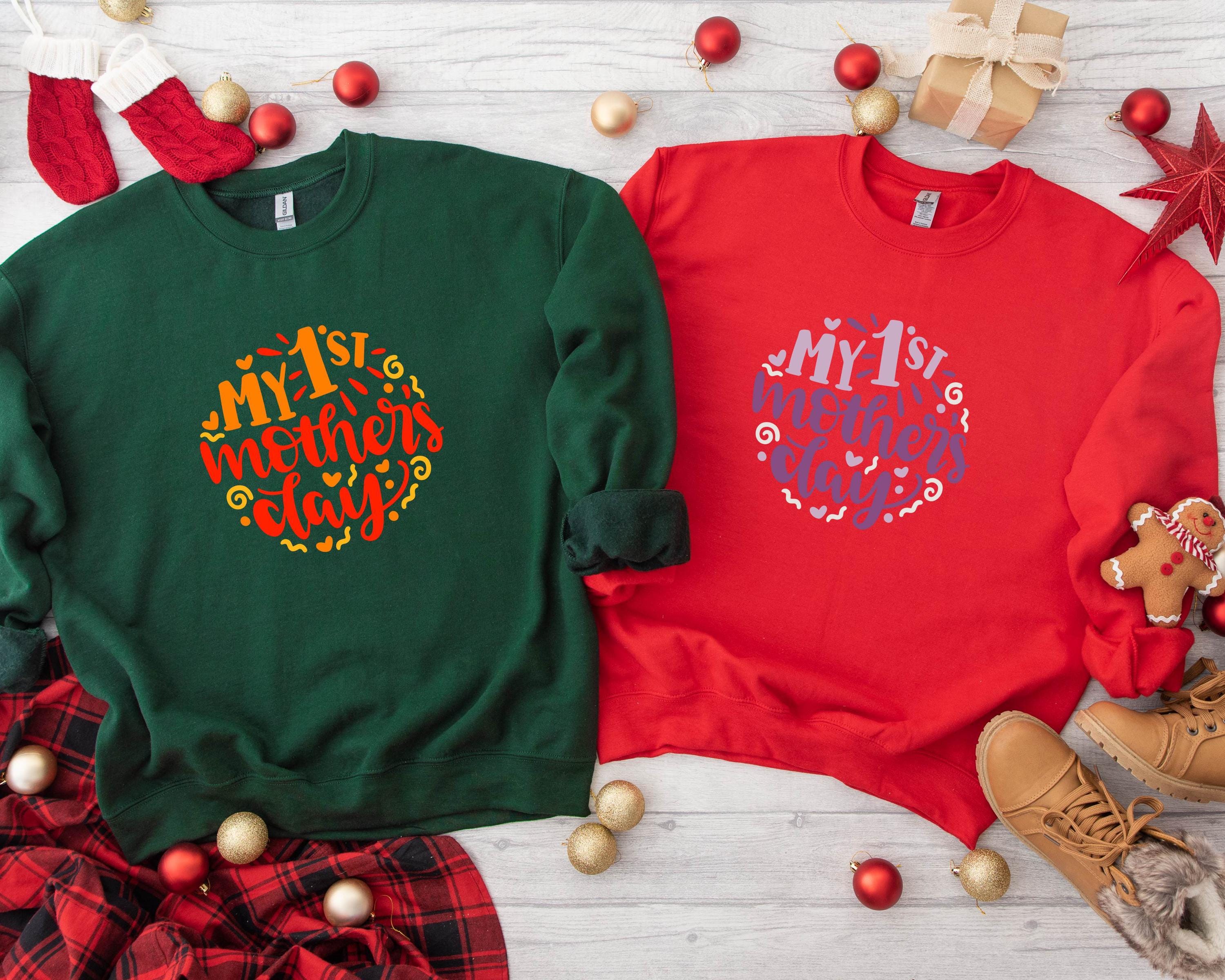 My 1st Mothers Day Mama Sweatshirt , Personalized Mom Shirt, Mothers Day Gift, Pregnancy Sweater, Gift for Mom