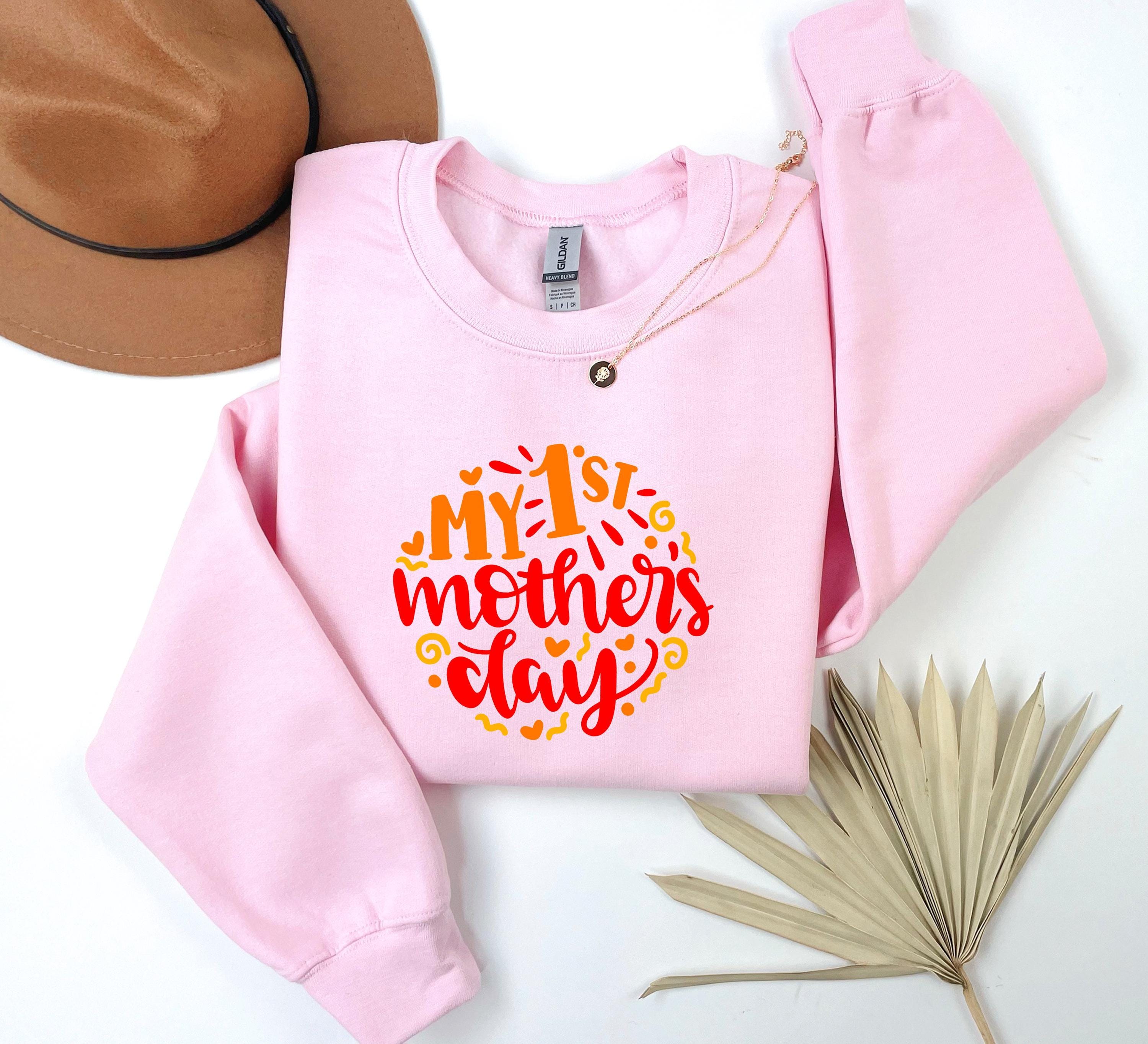 My 1st Mothers Day Mama Sweatshirt , Personalized Mom Shirt, Mothers Day Gift, Pregnancy Sweater, Gift for Mom