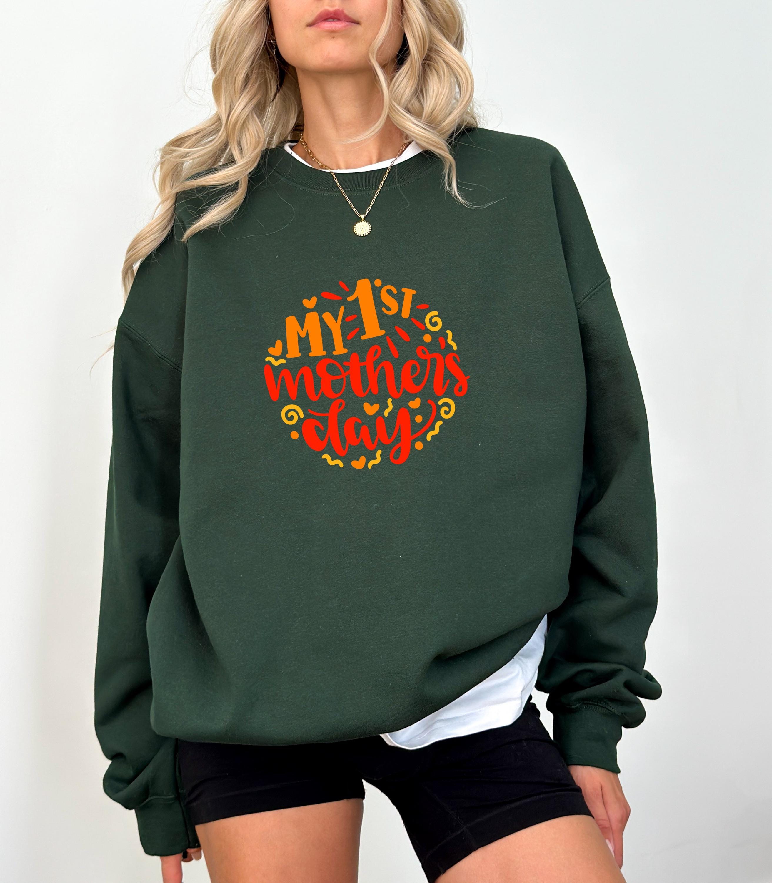 My 1st Mothers Day Mama Sweatshirt , Personalized Mom Shirt, Mothers Day Gift, Pregnancy Sweater, Gift for Mom