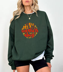 My 1st Mothers Day Mama Sweatshirt , Personalized Mom Shirt, Mothers Day Gift, Pregnancy Sweater, Gift for Mom