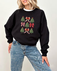 Christmas Pine and Row Colorful Sweatshirt