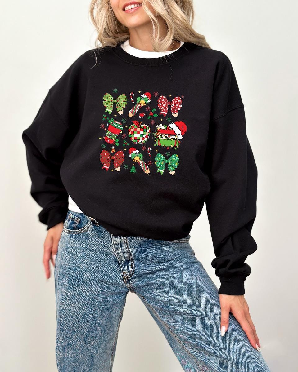 Christmas Row and Pencil Sweatshirt