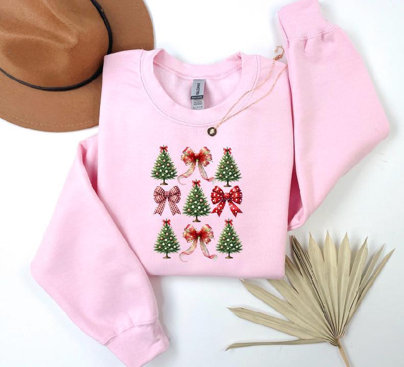 Christmas Pine and Row Colorful Sweatshirt