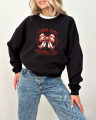 Christmas Sweatshirt Red Bow for Women