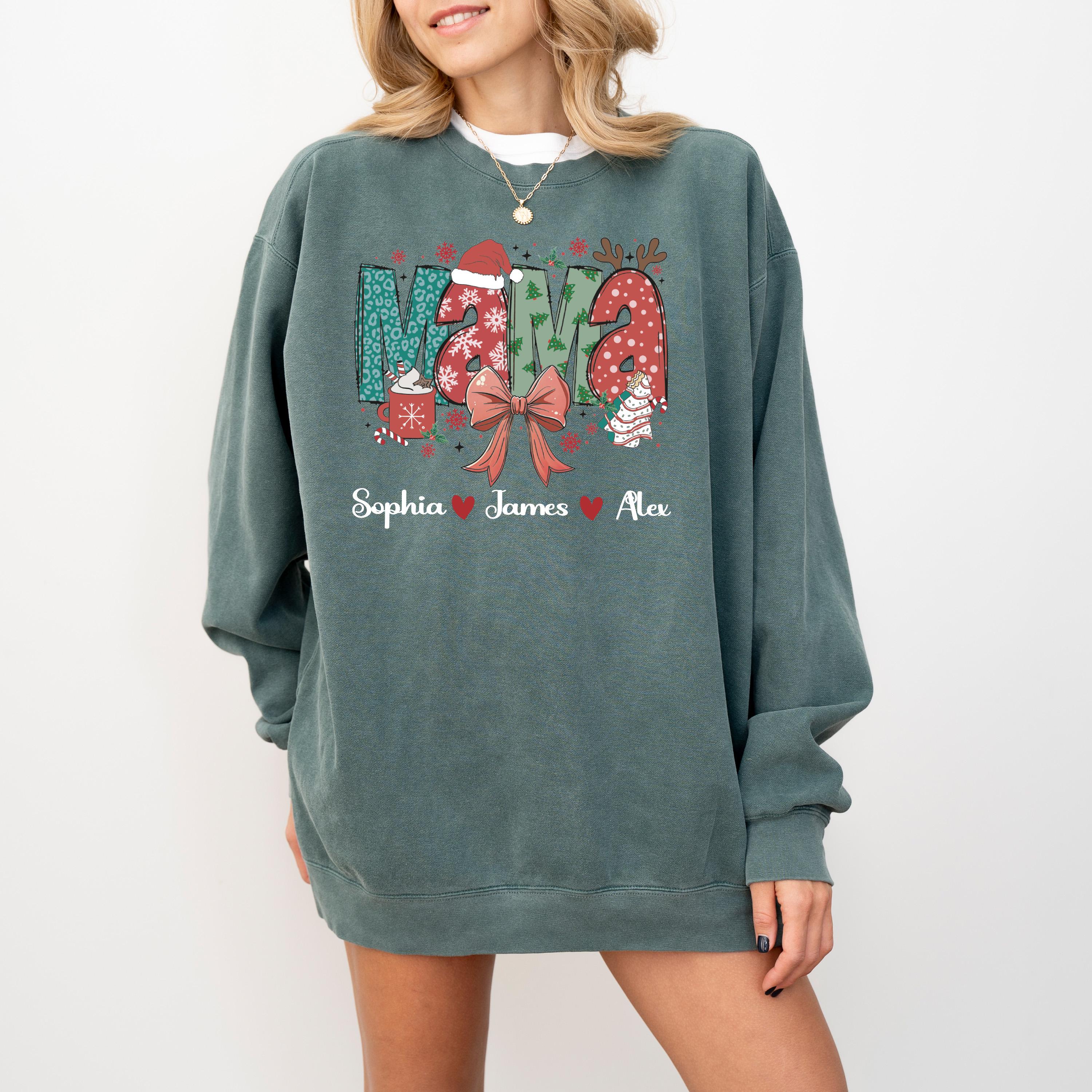 Personalized Mama Christmas Sweatshirt