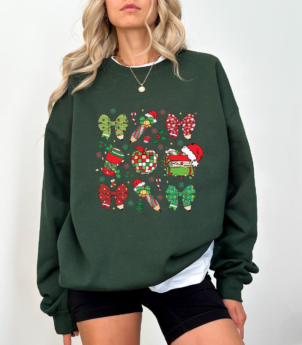 Christmas Row and Pencil Sweatshirt