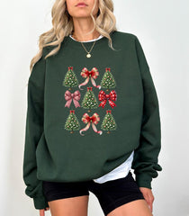 Christmas Pine and Row Colorful Sweatshirt