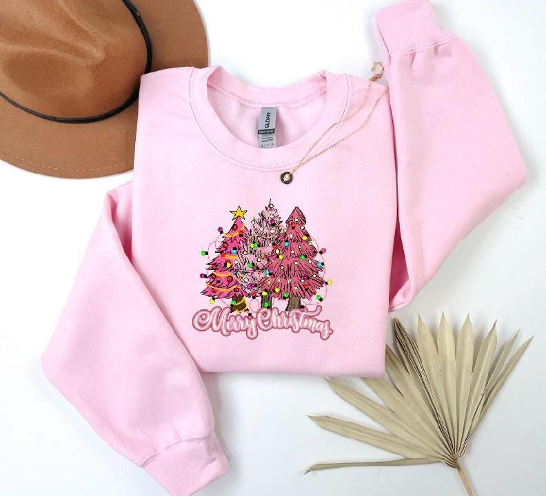 Christmas Pink Pine Sweatshirt