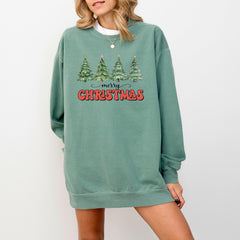 Comfort Colors Christmas Trees Sweatshirt