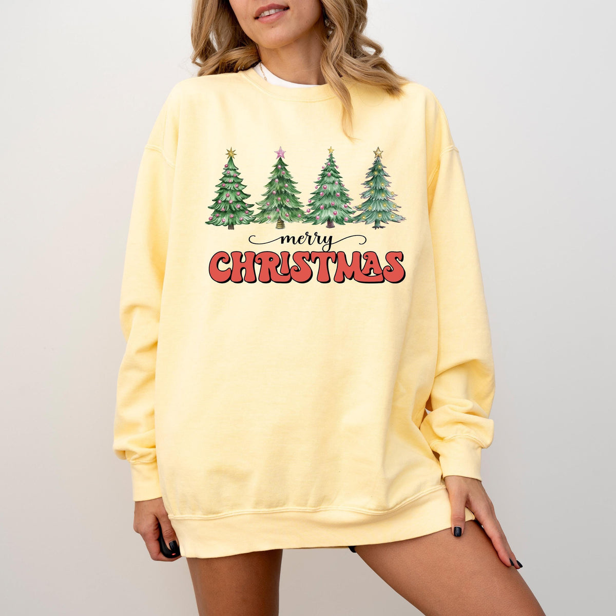 Comfort Colors Christmas Trees Sweatshirt