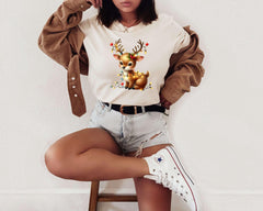 a woman sitting on top of a wooden stool