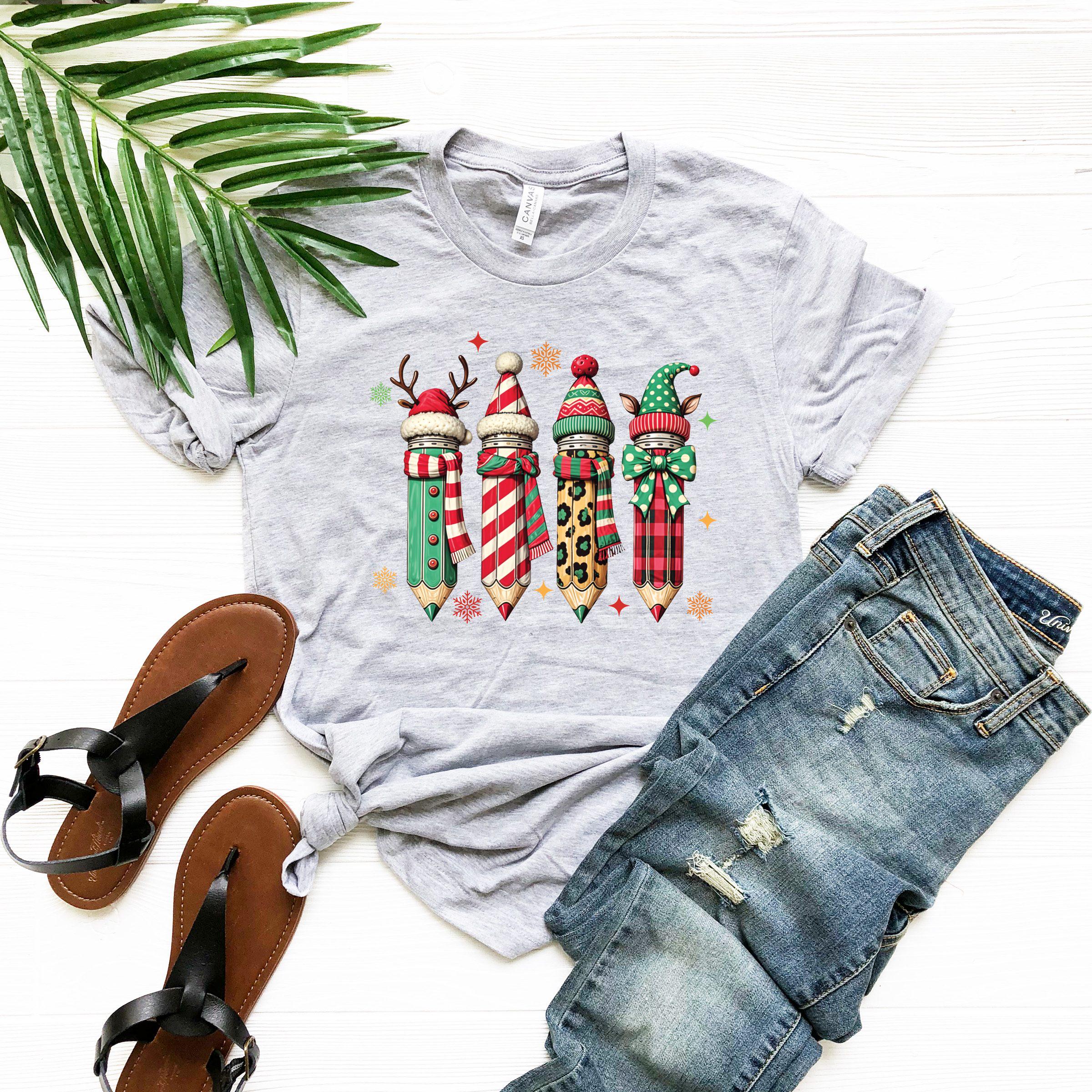 a t - shirt with three candy canes on it