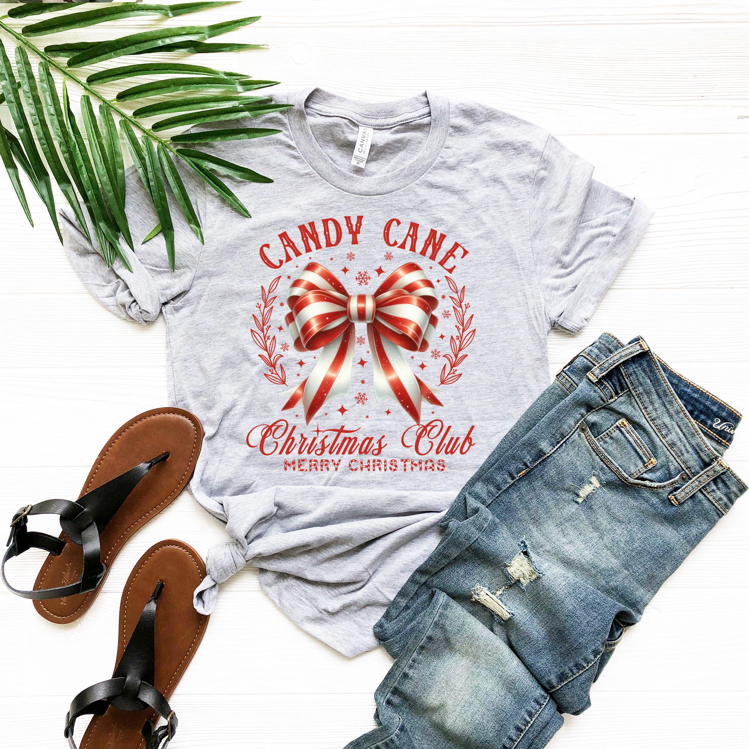 a t - shirt that says candy cane christmas club